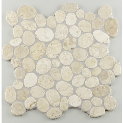 Mosaïque pierre naturelle pebble - 30x30x1cm - Couleur au choix