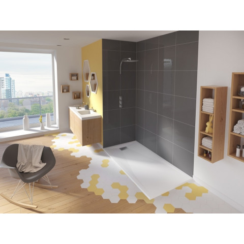 Receveur extra-plat kinesurf - 150 x 90cm bonde centrée sur la largeur