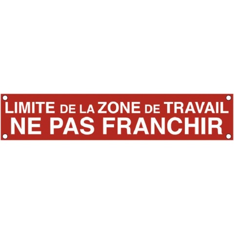 Banderole signalisation "limite zone de travail" 100 x 20cm - eg 0015 - clas equipements