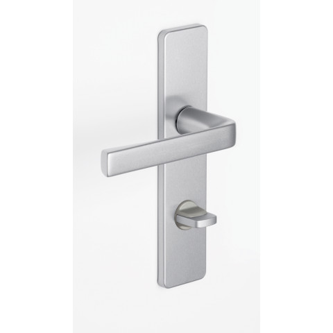 Ensemble kaza - plaque 190x42 mm - entraxe de fixation 165mm - argent - 1364/6329 condamnation