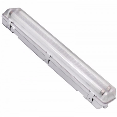 Réglette étanche ip65 double tube t8 120cm (boitier vide)