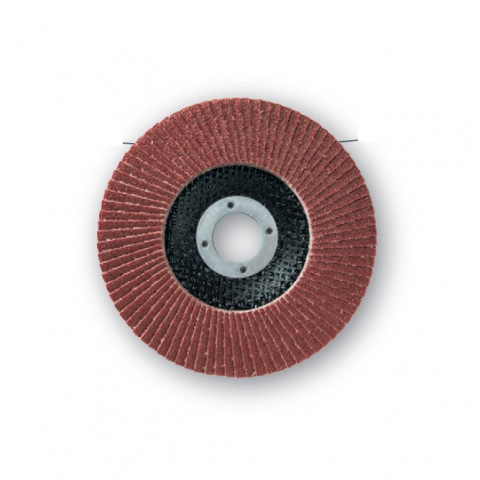 10 disques lamelles lamdisc plat d.125x22,23mm a grain 60 support fibre