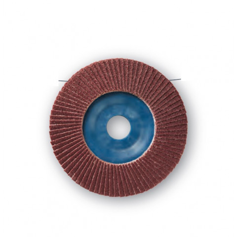 10 disques lamelles lamdisc plat d.125x22,23mm a grain 80 support nylon