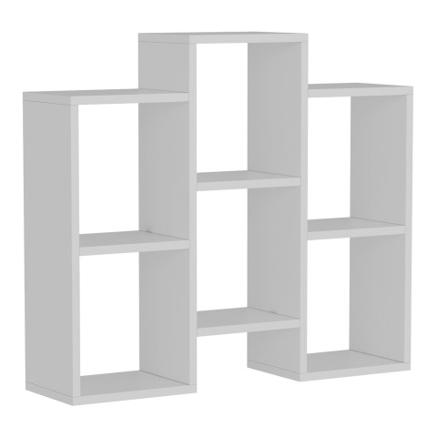 Étagère multi-usages sur pied / murale 76 x 85 x 22 cm blanc helloshop26 03_0007006