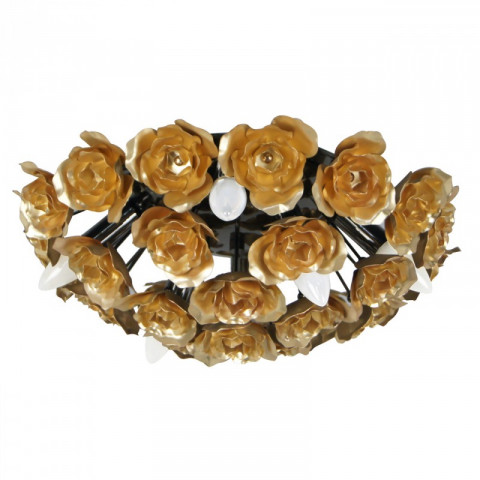 Plafonnier doré flora 6 ampoules 20 cm
