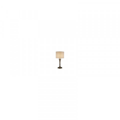 Lampe drum, laiton antique, avec abat-jour