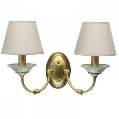 Applique murale laiton classic 2 ampoules 22 cm