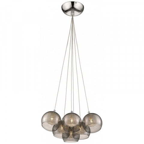 Suspension gris fumé shropshire 6 lumières