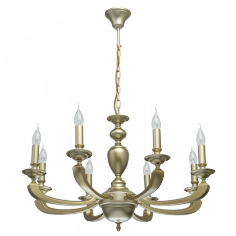 Suspension dorée neoclassic 8 ampoules 95 cm