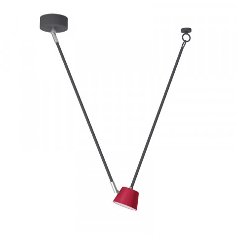 Plafonnier gris techno   68 cm