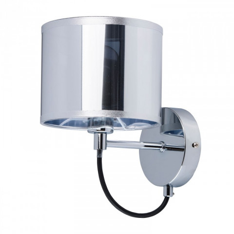 Applique murale chromée megapolis 1 ampoule 19 cm
