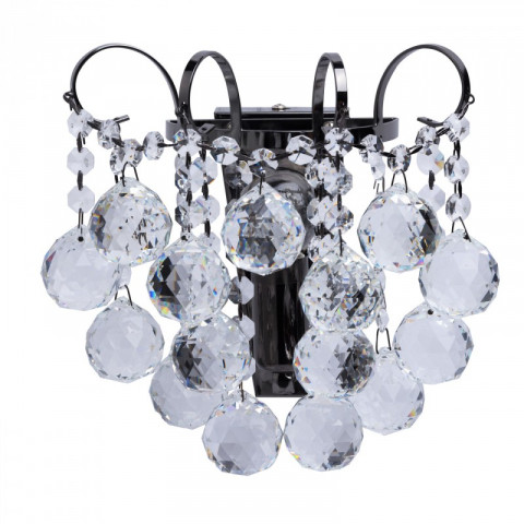 Applique murale grise crystal 1 ampoule 15 cm