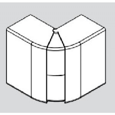 Angle extérieur variable pour Plinthe Electrique Appareillable PVC 65 x 130 mm