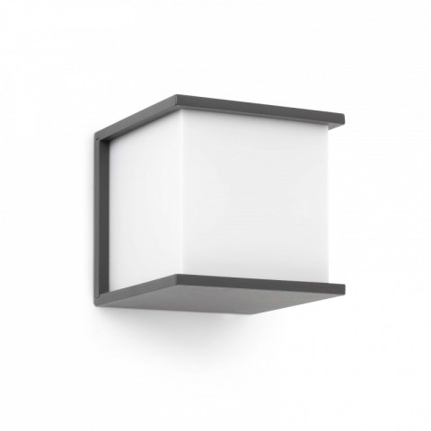 Aplique murale de jardin gris foncé kubick 1 ampoule