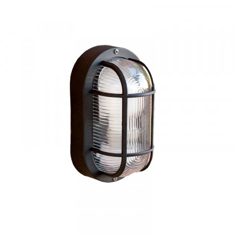 Aplique murale de jardin noire ovalo 1 ampoule