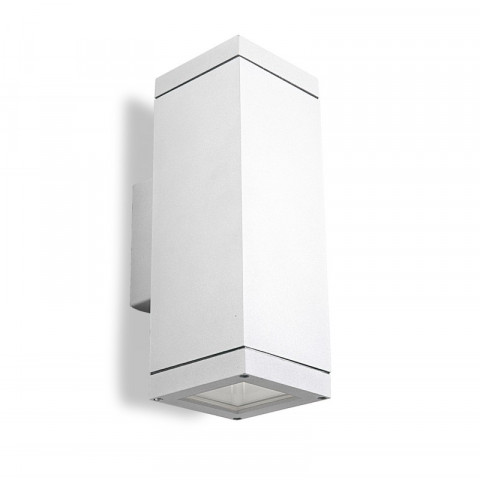 Applique e27 afrodita, aluminium et verre, blanc
