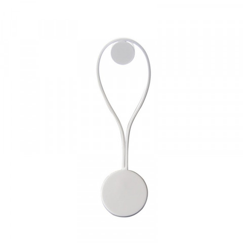 Applique murale blanche techno 1 ampoule 13 cm