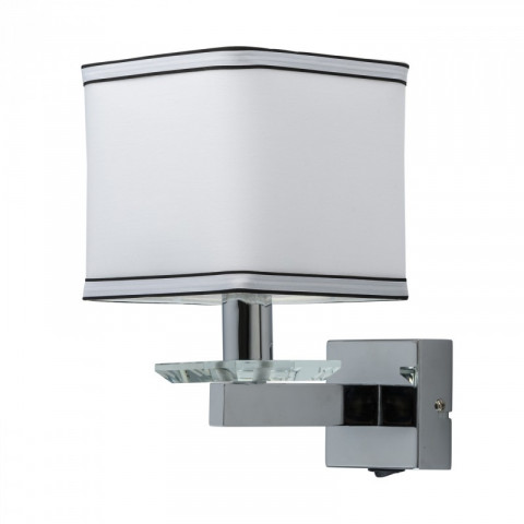 Applique murale chromée megapolis 1 ampoule 21 cm