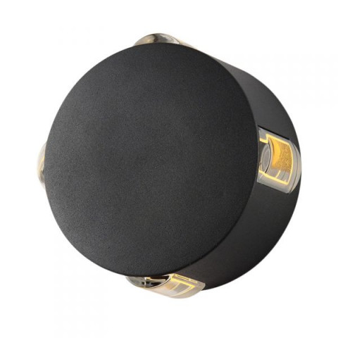 Applique murale rond led 6w ip54 - couleur éclairage au choix , finition - gris anthracite