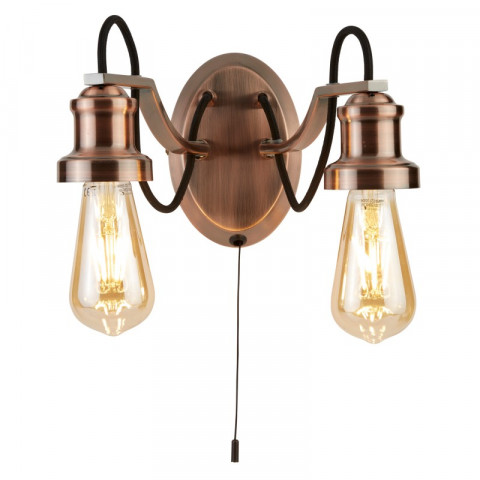 Applique olivia, cuivre, 2 ampoules
