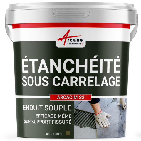 Résine d'étanchéité sous carrelage polyuréthane - pente nulle - arcathan sc - gris  - Contenance au choix