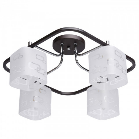 Plafonnier marron megapolis 4 ampoules 28 cm