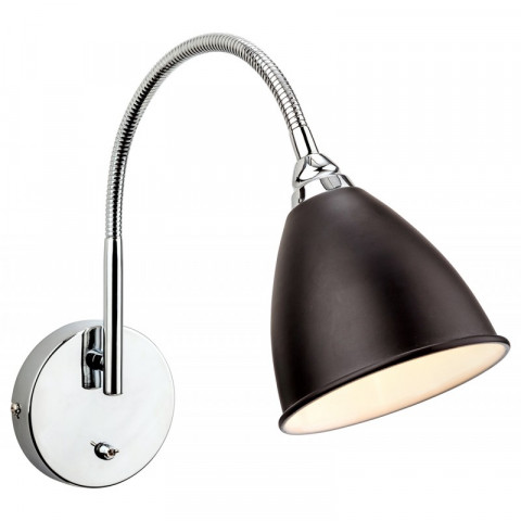 Applique bari, noir / chrome