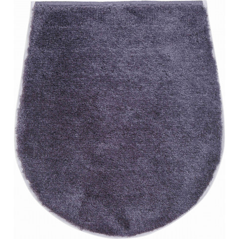 Tapis de salle de bain carmen gris housse pour abattant wc 47 x 50 cm