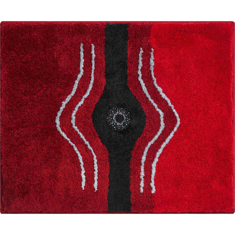Tapis de salle de bain crystal light rubis 50 x 60 cm