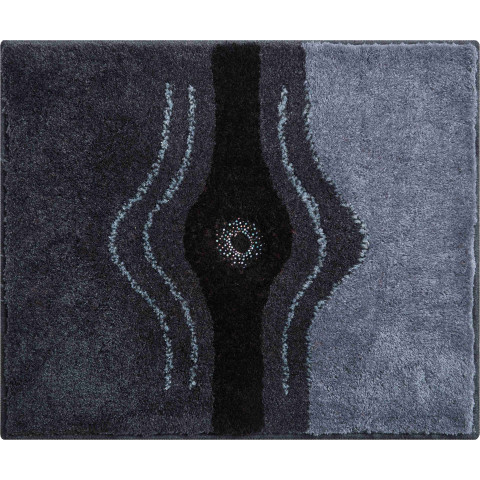 Tapis de salle de bain crystal light anthracite 50 x 60 cm