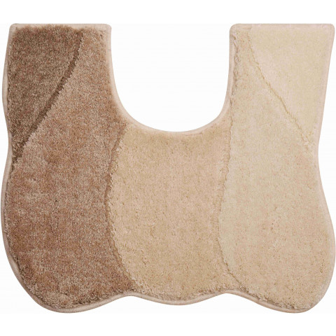 Tapis de salle de bain curts beige contour wc 50 x 60 cm