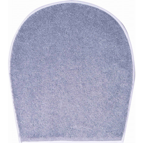 Tapis de salle de bain duna gris housse pour abattant wc 47 x 50 cm