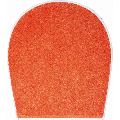 Tapis de salle de bain duna orange housse pour abattant wc 47 x 50 cm