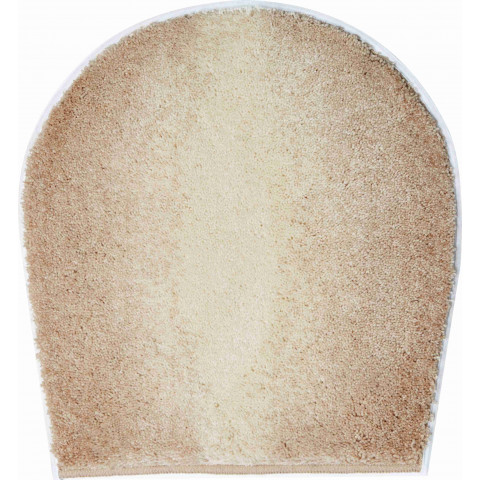 Tapis de salle de bain moon beige housse pour abattant wc 47 x 50 cm