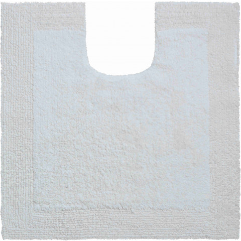 Tapis de salle de bain luxor blanc contour wc 60 x 60 cm