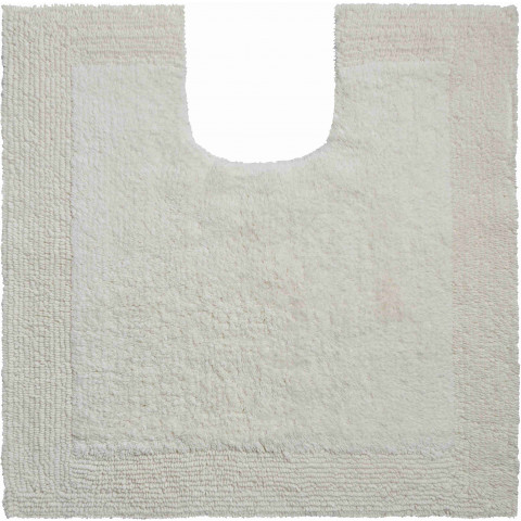 Tapis de salle de bain luxor naturel contour wc 60 x 60 cm