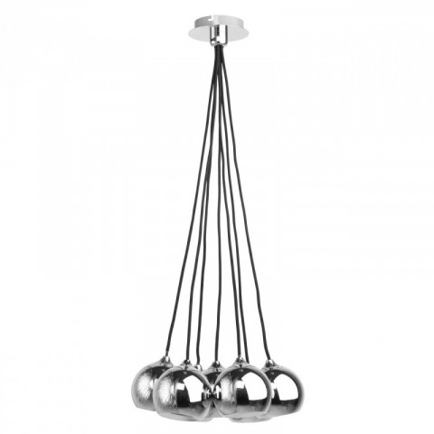 Suspension 7 boules chromées