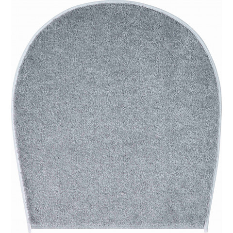 Tapis de salle de bain barcelona gris housse pour abattant wc 47 x 50 cm