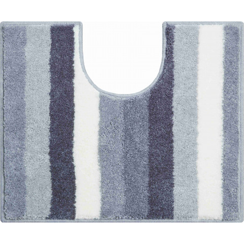 Tapis de salle de bain barcelona gris contour wc 50 x 60 cm