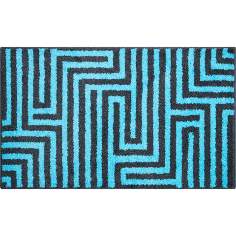 Tapis de salle de bain aruba bleu 60 x 100 cm