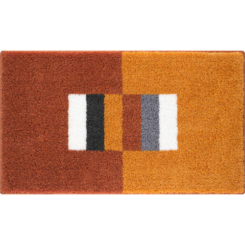 Tapis de salle de bain capricio orange 60 x 100 cm