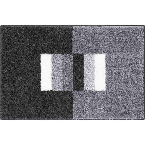 Tapis de salle de bain capricio gris 60 x 100 cm