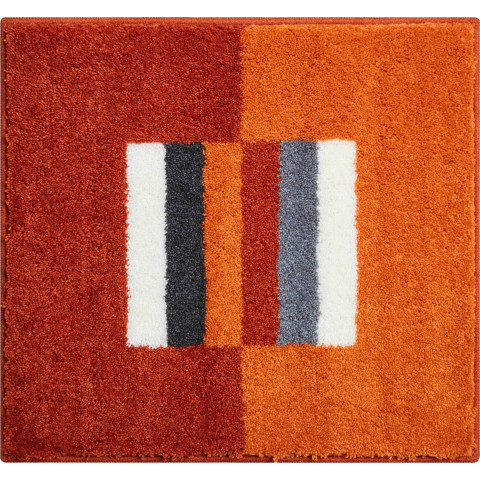 Tapis de salle de bain capricio orange 55 x 60 cm