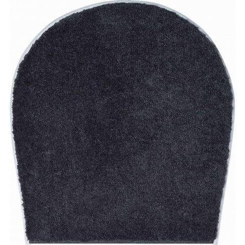Tapis de salle de bain fantastic anthracite housse pour abattant wc 47 x 50 cm