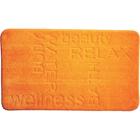 Tapis de salle de bain feeling orange 70 x 120 cm