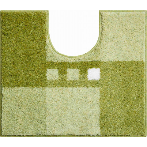 Tapis de salle de bain merkur vert contour wc 50 x 60 cm