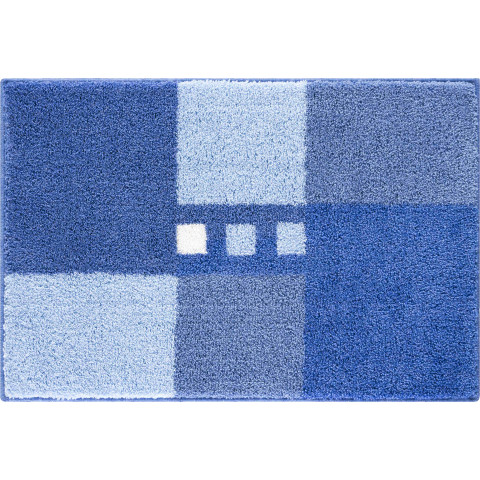 Tapis de salle de bain merkur bleu 60 x 100 cm