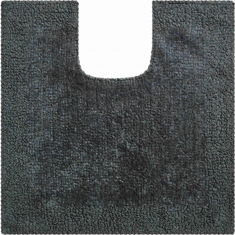 Tapis de salle de bain primo anthracite contour wc 55 x 55 cm