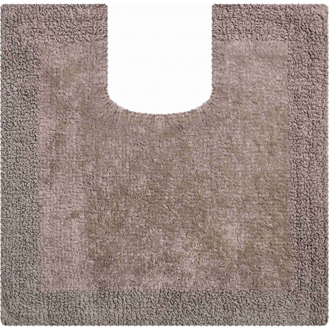 Tapis de salle de bain primo marron contour wc 55 x 55 cm