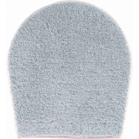 Tapis de salle de bain lex argent housse pour abattant wc 47 x 50 cm